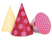 Paper Eskimo Party Hats Girls-Paper Eskimo Party Hats, Party hats girls, pink party hats, cone party hats, 