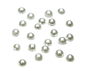 Pearls Flat Backed 4mm White-Flat Backed Pearls, 4mm Flat back pearls, white pearls, faux pearls, fake pearls, craft pearls, pearl embellishments