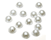 Pearls Flat Backed 6mm White-Flat Backed Pearls, Faux Pearls, Fake pearls, craft pearls, wedding invitations, invitation decorations, unique embellishments, bomboniere