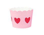Paper Eskimo Pink Hearts Baking Cup Cupcake Wrapper-Paper Eskimo Pink Hearts Baking Cups Cupcake wrappers, pink cupcake wrappers, paper eskimo