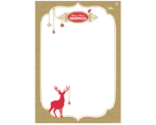 Cristina Re Christmas Invitation Red Deer (25/pack)-Christmas Invitation, Cristina Re Christmas invitation, Cristina Re Red Deer A4 Invitation, Christmas letter paper