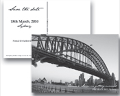 Harbour Bridge Postcard-Save the date, save the date postcard, harbour bridge save the date, australian save the date