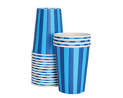 Paper Eskimo Sherbet Blue Party Cup-Paper Eskimo Sherbet Blue Party Cup, blue paper cup, Birthday Party cups, blue theme party, blue stripe cups, boys party cups, baby shower cups
