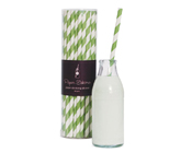 Paper Eskimo Paper Straws Apple Green-Paper eskimo paper straws Apple Green, green stripe straws, retro paper straws