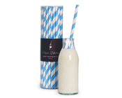 Paper Eskimo Paper Straws Powder Blue-Paper eskimo paper straws Powder Blue, blue stripe straws, retro paper straws