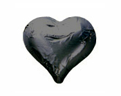 Black Foiled Hearts-Fardoulis chocolate foiled Hearts, chocolate hearts, foil hearts, wedding confectionery, wedding chocolate, bomboniere, bonbonniere, fine chocolate, luxury bomboniere, luxury chocolate, black chocolate, black hearts, black foil