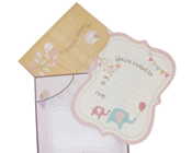 HiPP Invitation Kit Special Delivery Girl-HiPP Invitation Kit Special Delivery Girl, girls birthday invitation, baby shower invitation girls, elephant girls invitation, pink elephant invitation