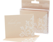 Thank you cards Damask Ivory HiPP-Thank you note cards damask ivory HiPP, wedding thank you notes, unique thank you notes, preprinted thank yous, damask thank you